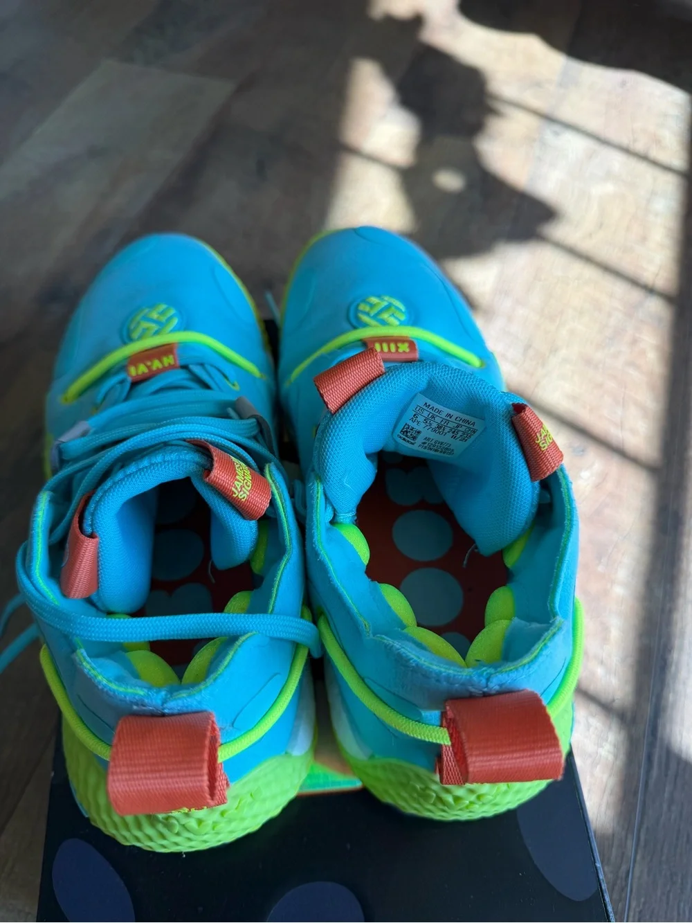 adidas Kids Harden Vol. 6 Sneakers - Pulse Aqua with Solar Yellow Accents